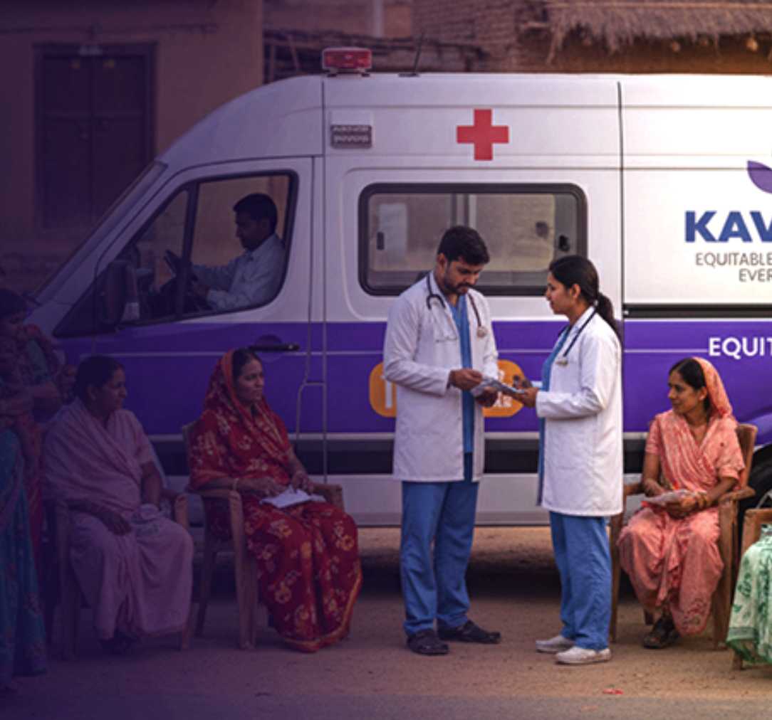 Healthcare workers serving community